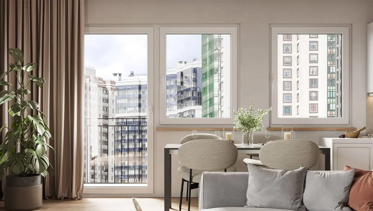 Fenêtres battantes installées sur villa moderne