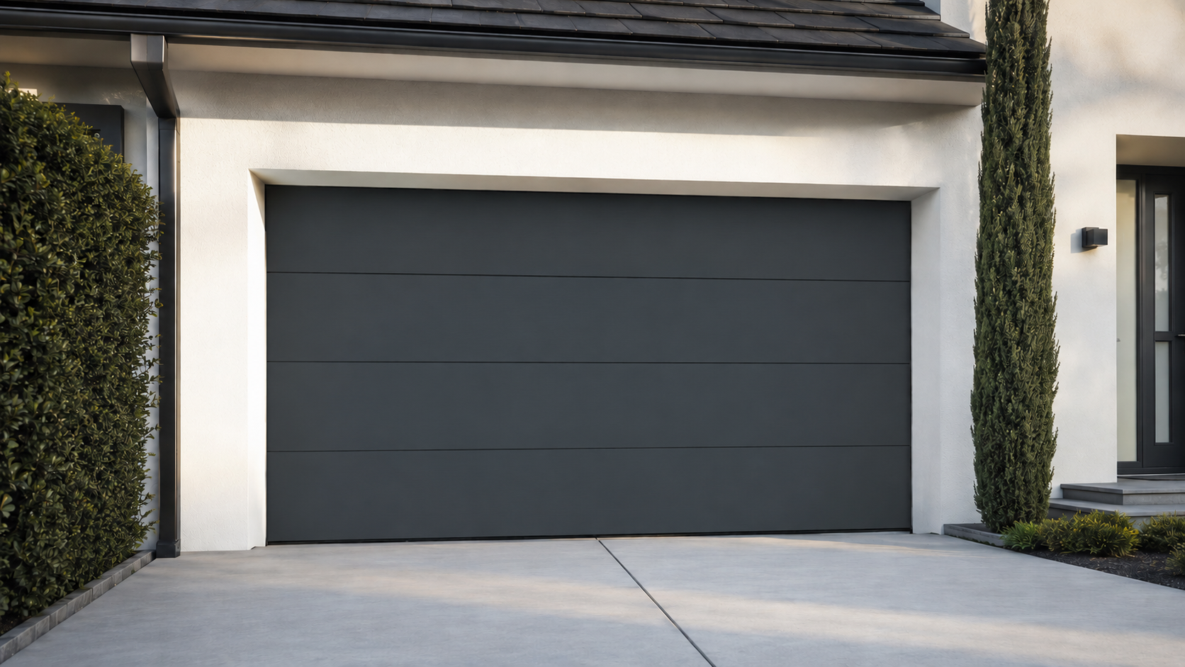 Porte de garage sectionnelle Pack Essentiel, coloris gris anthracite
